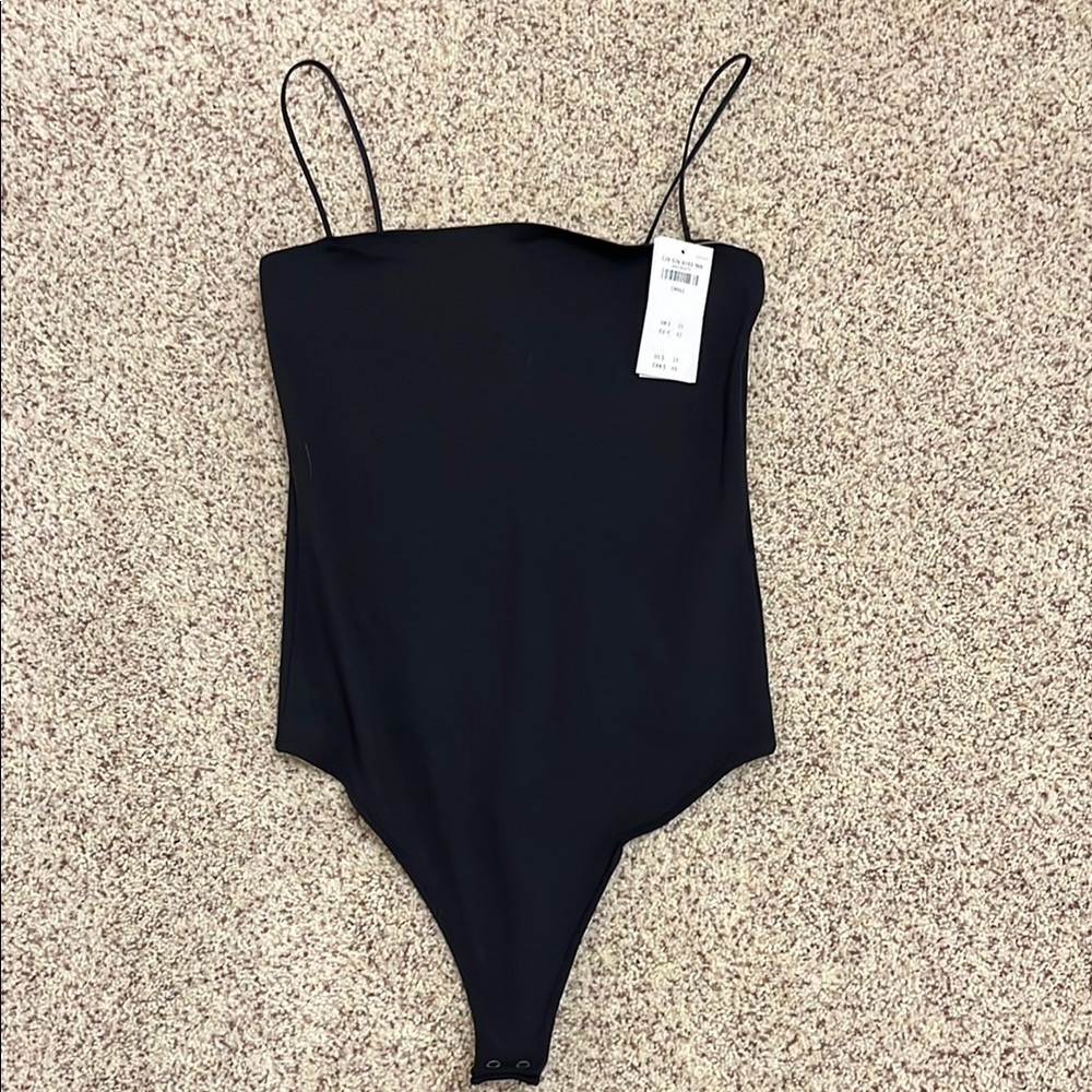 NWT: Abercrombie & Fitch Women’s Black Strap Tank Top Body Suit (Size:S)